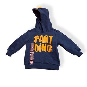 NWT CARTER’S Navy Blue/Orange “Part Dino”  Graphic Hoodie
